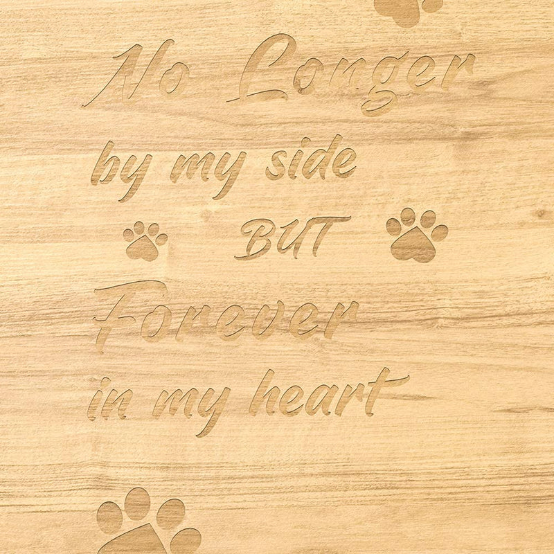 TONGKTAI Pet Urns for Dogs Ashes, Wood Keepsake Memorial Gift Photo Box Pet Ashes Holder with Picture Frame Large Size Custom Engraved Pet Cremation Box for Dogs Cats Ashes with Necklace - PawsPlanet Australia