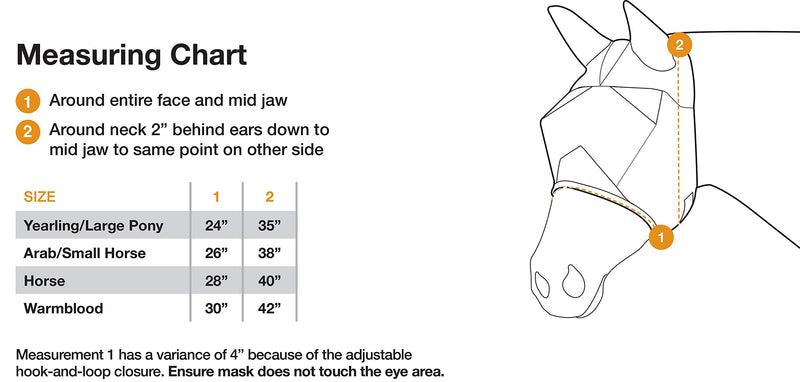 Cashel Econo Horse Fly Mask, Standard with Ears Warm Blood - PawsPlanet Australia