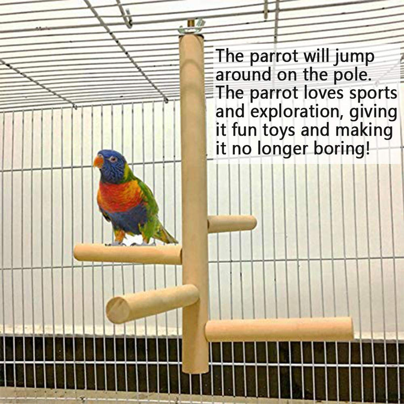 Hamiledyi Parakeet Perch,Bird Natural Wood Stand,Parrot Cage Top Wooden Branches for Standing,Toys for Small Medium Parrots Conure Budgie Lovebirds Style-A - PawsPlanet Australia