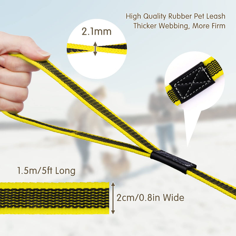 1.5m Dog Leash with Metal Hook Dog Leash for Dog Training and Daily Walking (Yellow) Yellow - PawsPlanet Australia