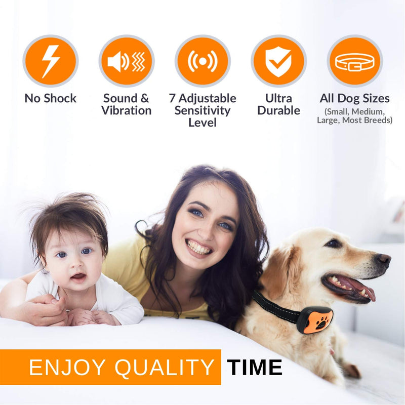 [Australia] - EZdogT Bark Collar - Effective New Collar Stops Barking. Humane with No Shock for Small Medium Large Dogs. Easy to Use with 7 Sensitivity Levels, Vibration, Sound. Latest Technology with Upgraded Chip 