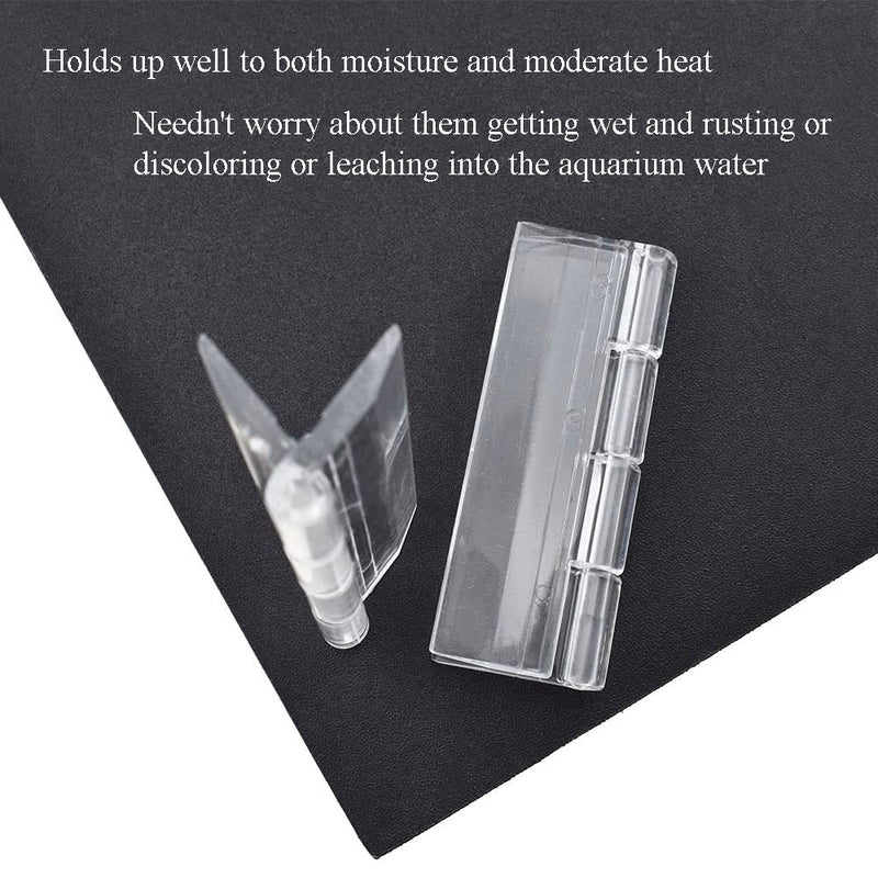 Binzzo Clear Acrylic Hinge Transparent Folding Lightweight 65x42mm Crystal Plastic Smoothly Open Close No Squeak Easy Glue Strong Sturdy for Attach Aquarium Lid Cover Hang Plexiglass Cabinet 10pcs - PawsPlanet Australia