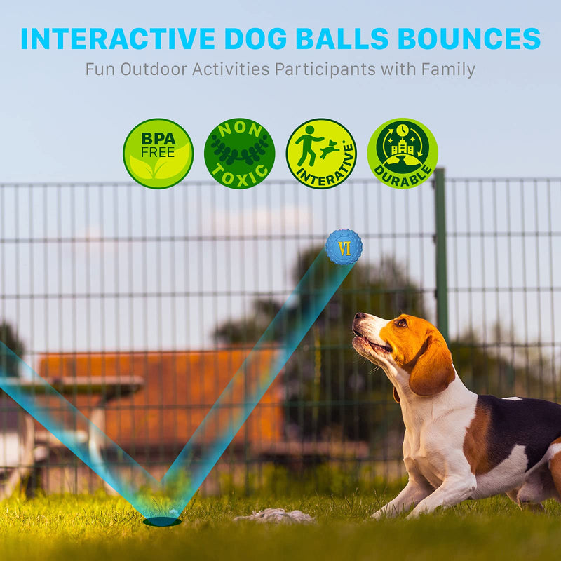 Hweey 4 PC Dog Squeaky Toys Chewing Durable Teething Rubber Interactive Soft Interactive Fetch Play Dog Balls Non-Toxic Fragrant Dog Balls with Fun Pattern for Puppy Small Medium Pet Dogs - PawsPlanet Australia