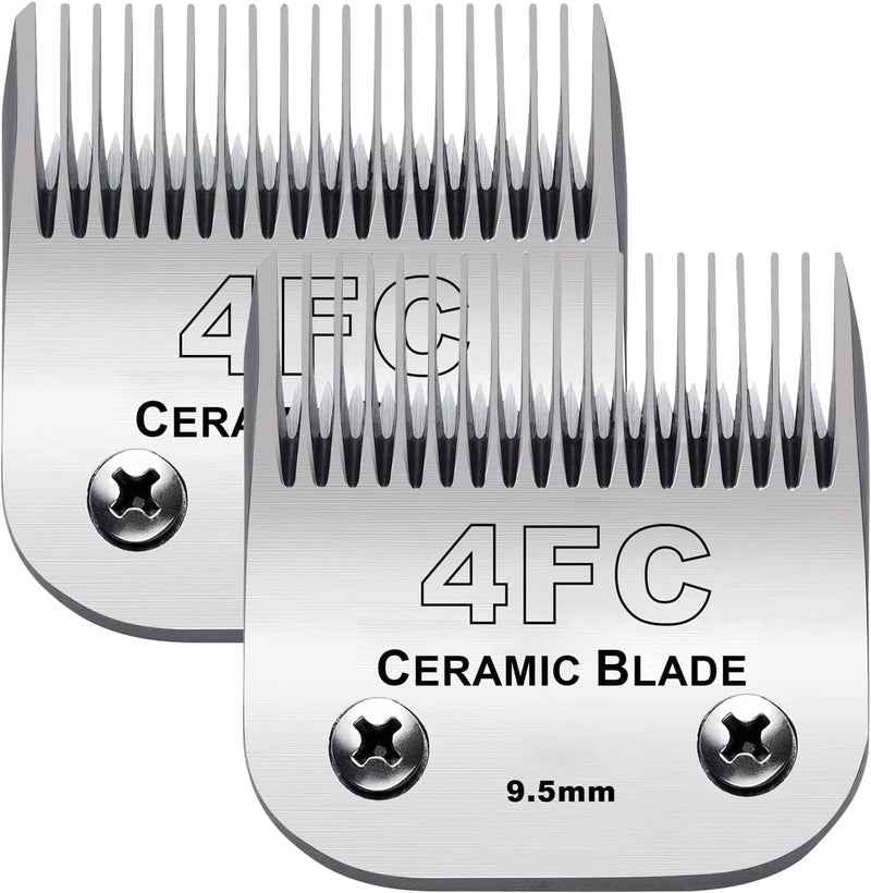 Cosyonall Dog Grooming Replacement Blade Compatible with Andis Clippers Carbon Steel Removable Ceramic Sharp Edge Also Compatible with Wahl/Oster Dog Clippers 2PCS #4FC - PawsPlanet Australia