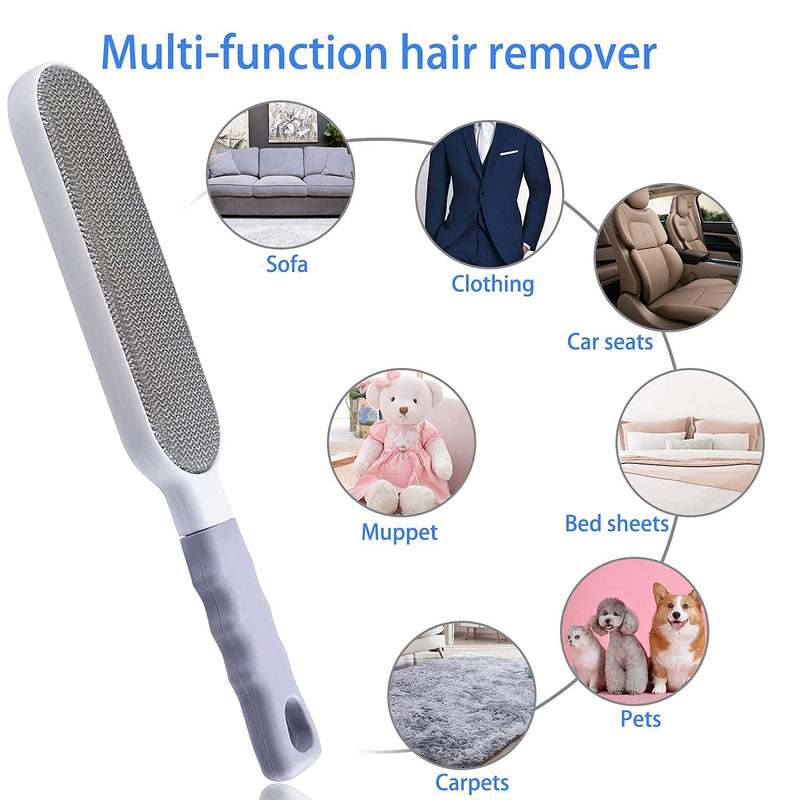 clorest Pet Hair Remover, Lint Brush Double-Sided - Fur & Lint Removal Brush with Self-Cleaning Base- Remove Cat and Dog Fur, Lint, Fluff from Carpet, Car Seat, Couch, Clothing, Bedding, Fabric - PawsPlanet Australia