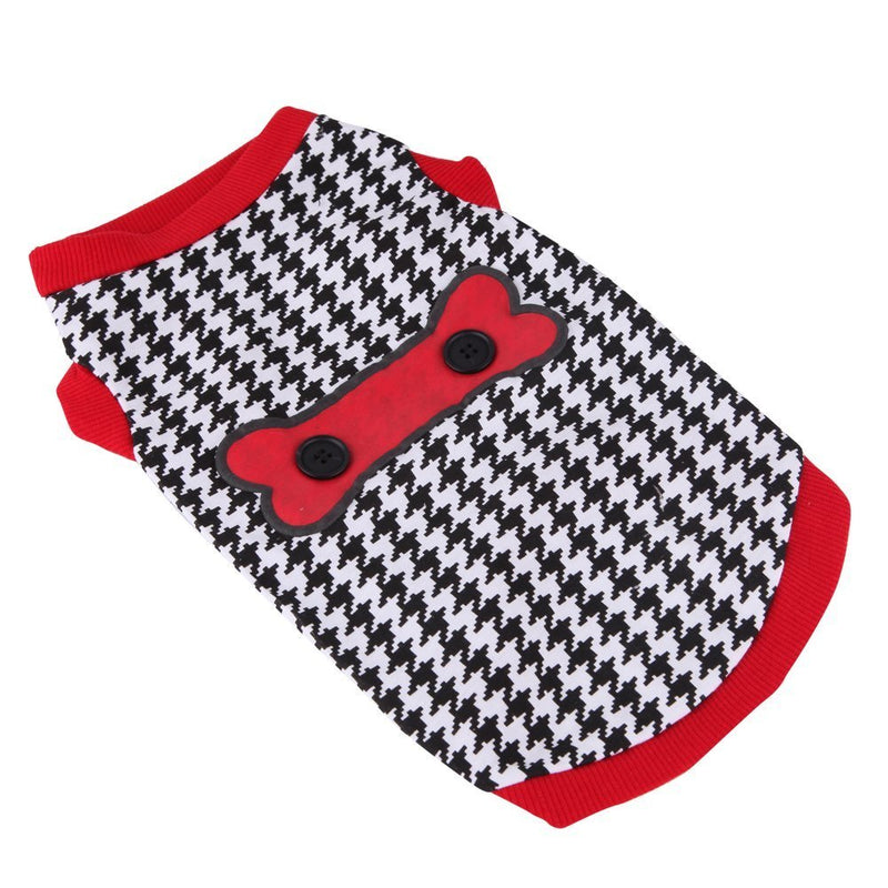 smalllee_lucky_store Houndstooth Shirt for Small Dogs X-Small - PawsPlanet Australia