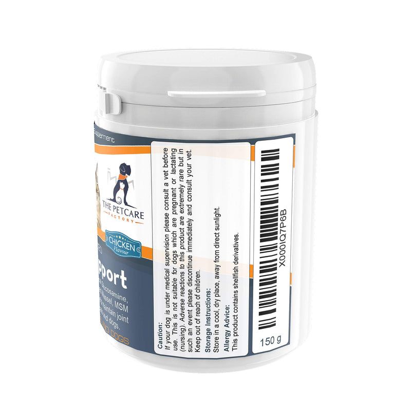 Advanced Joint Support Supplement Powder For Cats & Dogs, With Powerful Glucosamine, Chondroitin, Green Lipped Mussel, MSM, Curcumin & Hyaluronic Acid, Human Grade Ingredients, UK Manufactured - PawsPlanet Australia