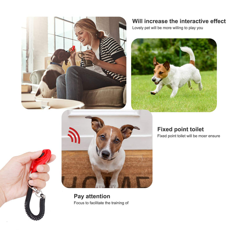 MaoXinTek Dog Training Clickers with Wrist Strap, Effective Pet Training Tools for Puppy or Cat Behavioral Training 4-Pack Colorful Sound Easy to Use Practical Button Clicker - PawsPlanet Australia