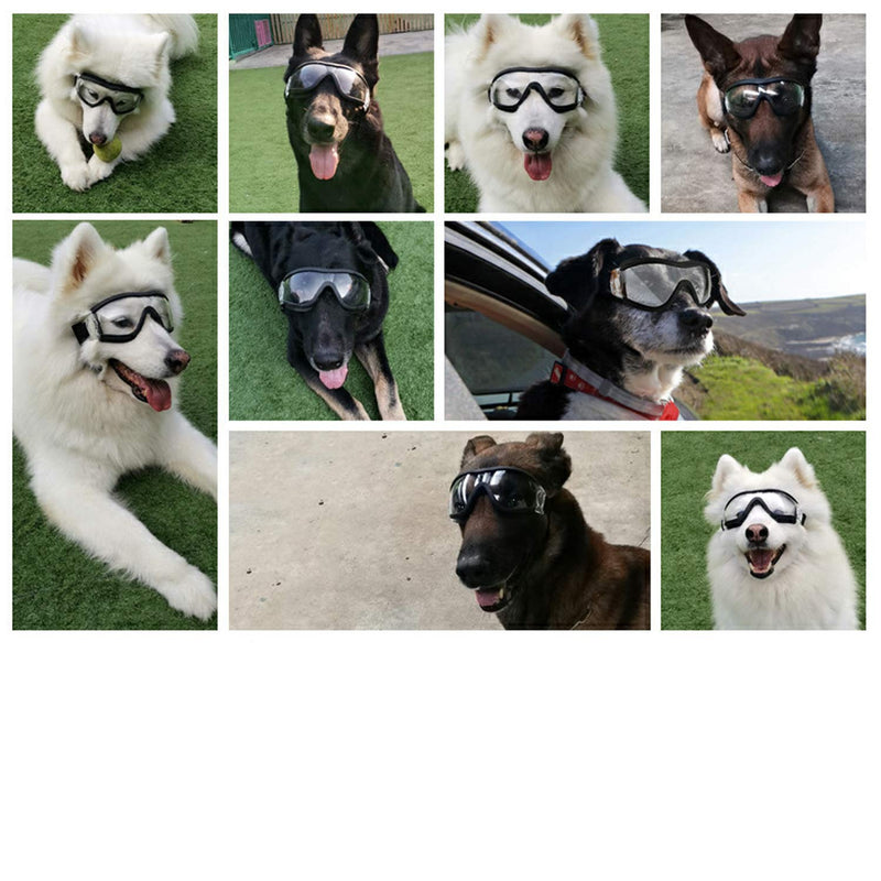 Trirock Dog Goggles and Sunglasses Prevention from ultraviolet UV rays for medium to large breeds pets for dogs w/Chin Strap - PawsPlanet Australia