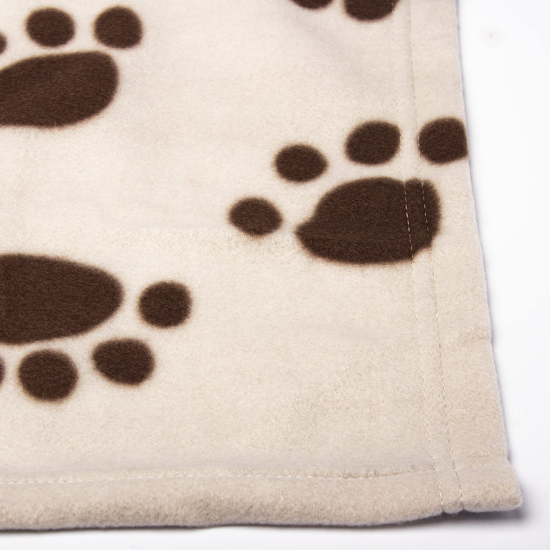 Petface Soft Fleece Comforter Paw Prints Blanket for Dog, 100 x 70 cm Archie Paw Print Single - PawsPlanet Australia