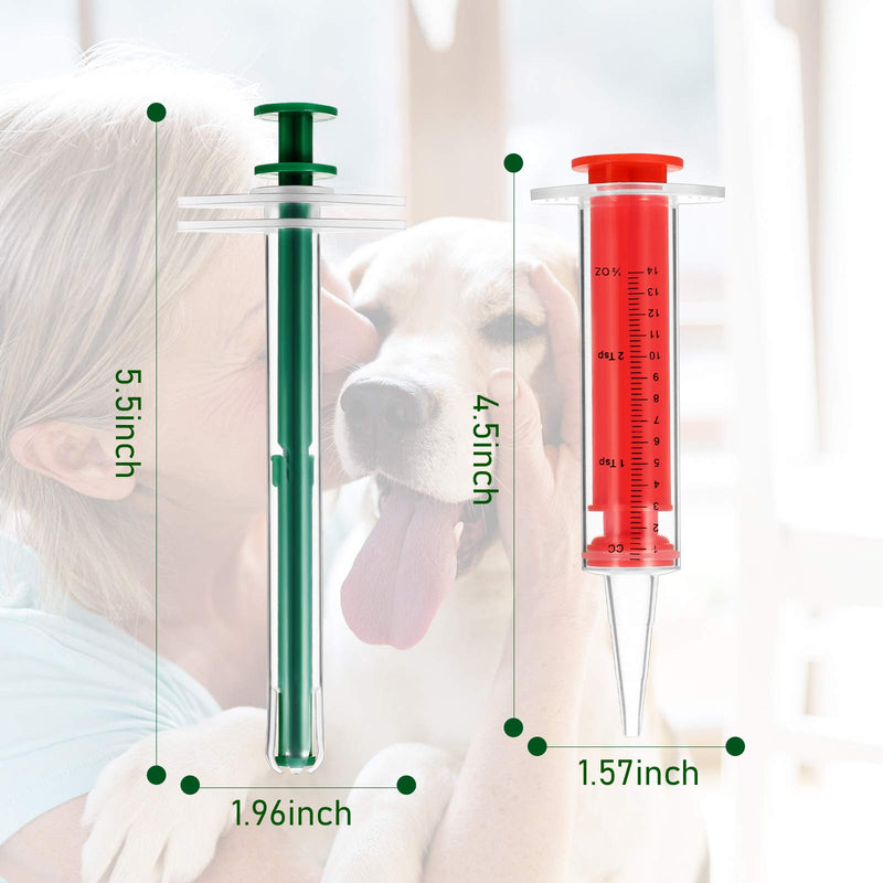 4 Pieces Pet Syringe Pet Pill Shooter, Medicine Liquid Feeding Dispenser Safe Cat Dog Pill Popper Soft Tip Pet Tablet Pill Feeder for Cat Dog Puppy Kitten - PawsPlanet Australia