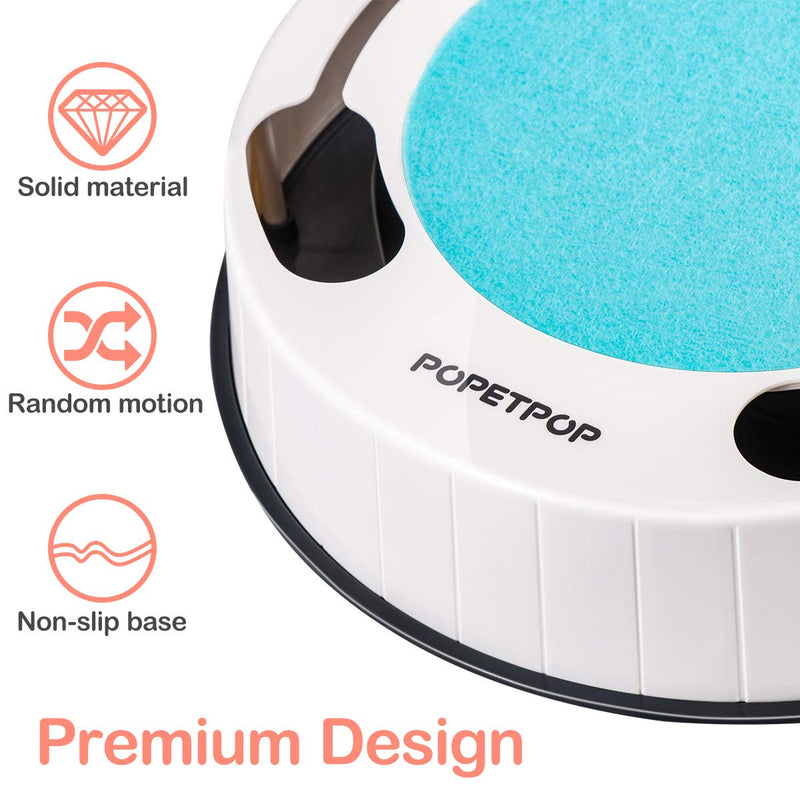 [Australia] - POPETPOP Interactive Cat Toy with Electronic Rotating Mouse and Scratching Pad for Pet Cat Kitten Play Fun Excercise 