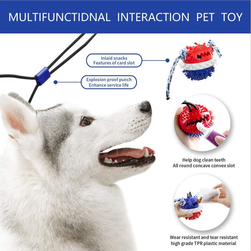 Suction Cup Dog Toy Pull Resistant Interactive Rope Dog Toy Dog Chew Toy That Can Clean Enough Teeth Dog Toys Large Breed（Dog Puzzle Toys for Large Dogs with Upgraded 2 Balls） - PawsPlanet Australia