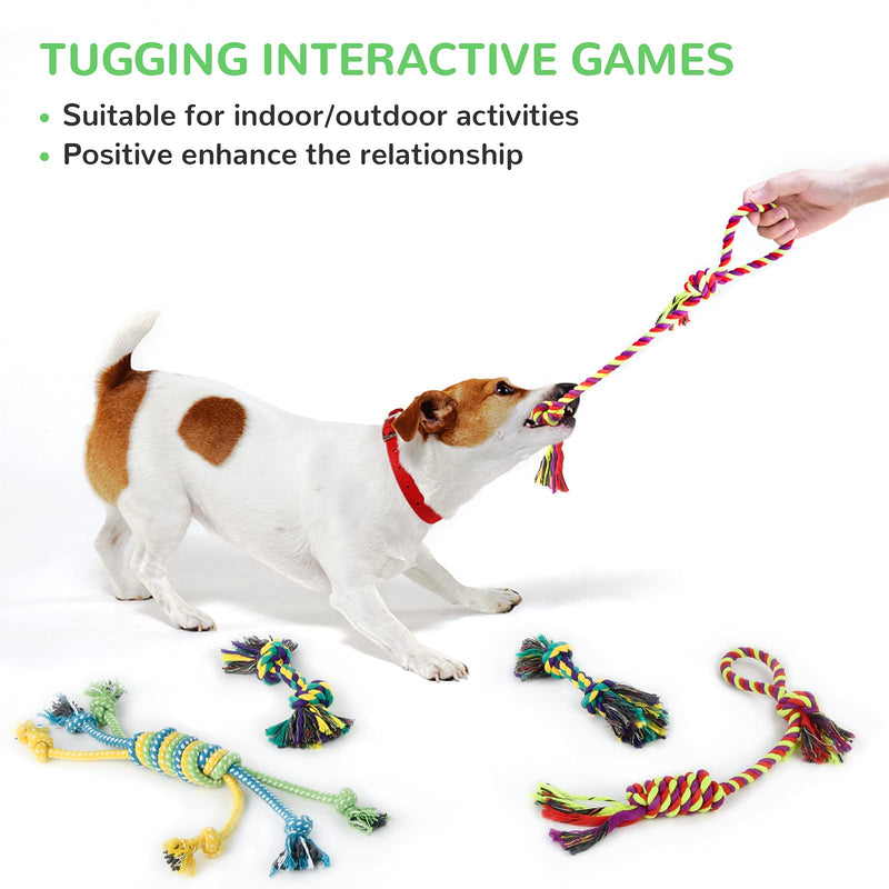 Dog Squeaky Toys for Small Dogs, 12 Pack Puppy Toys for Teething Cute Small Dog Toys Stuffed Plush Dog Toy Bundle Natural Cotton Puppy Rope Toy Dog Chew Toys for Puppies Pet Toys for Dogs - PawsPlanet Australia