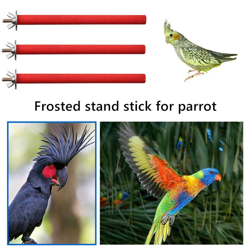 None Branded 7 Pcs Bird Stand Sticks Bird Cage Perches Stand Paw Grinding Toy for Bird Training Interactive and Paw Grinding - PawsPlanet Australia
