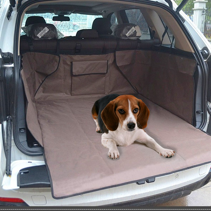 PETCUTE Car boot liner for dogs car boot covers dog mat for car waterproof boot liner for dogs Brown - PawsPlanet Australia