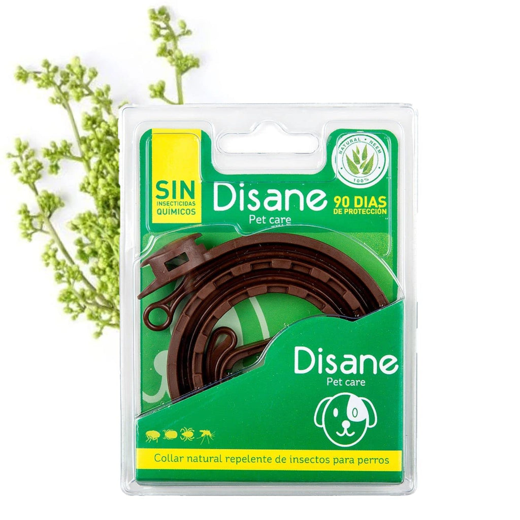 DISANE 100% Natural Pest Collar for Dogs | 3 months protection against insects and parasites: defense against fleas, ticks and mosquitoes - Leishmania | Antiparasitic collar for dogs and puppies - PawsPlanet Australia