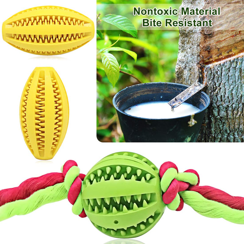[Australia] - RUMILLA Dog Balls,Nontoxic Bite Resistant Toy Ball for Pet Dogs, Dog Pet Food Treat Feeder Chew Tooth Cleaning Ball Exercise Game IQ Training Ball Color 001 