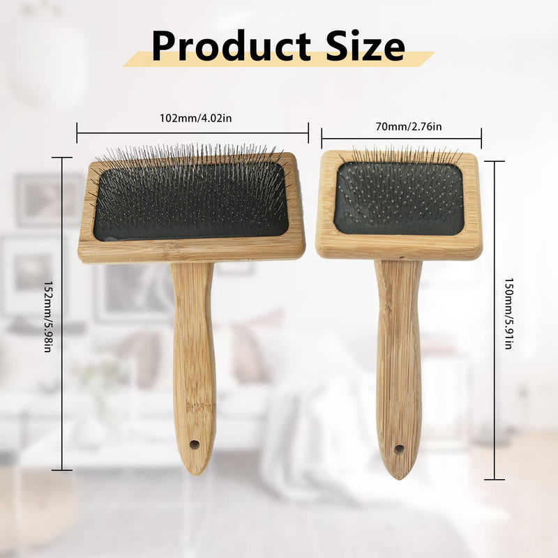 2pcs Wooden Carding Brushes, Carpet Tassel Brushes Cotton Rope Weaving Comb Wooden Hand Carders for Carpet Needle Felting Felt Project Gift Needle Felting Lovers - PawsPlanet Australia