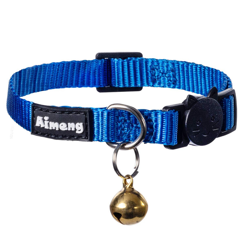 [Australia] - Kitten Collar with Bell, pet Collar, with Safety Buckle, Detachable cat Collar, Red, Blue,Black,Pink, Orange, Grass Blue, Adjustable Size, 3 Pieces Black, Blue, Red 