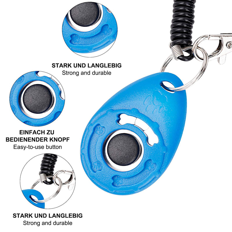 MaoXinTek Dog Training Clickers with Wrist Strap, Effective Pet Training Tools for Puppy or Cat Behavioral Training 4-Pack Colorful Sound Easy to Use Practical Button Clicker - PawsPlanet Australia