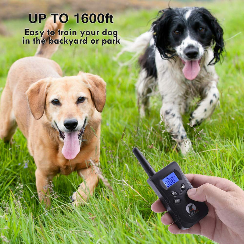 Paipaitek No Shock Dog Training Collar, No Prongs & Waterproof Humane Vibration Collar for Dogs, Rechargeable & Up to 1600Ft Remote Range Black&Red - PawsPlanet Australia