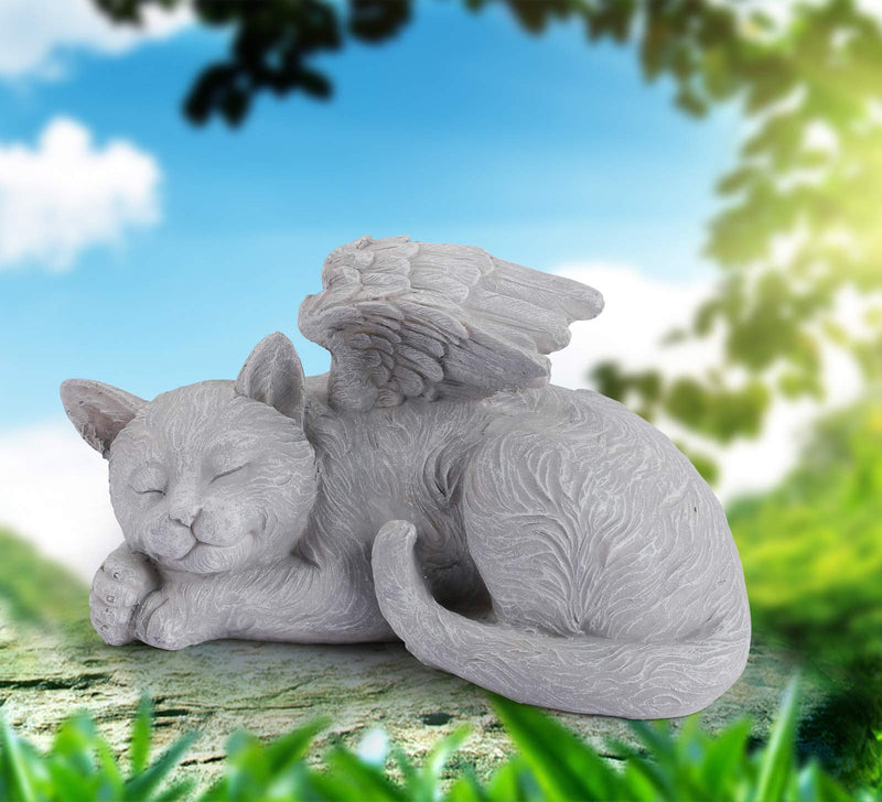 Giftchy Pet Memorial Stones for Cats, Angel Cat Bereavement Gifts, Pets Grave Marker & Tribute Statue (9.875" L) - PawsPlanet Australia