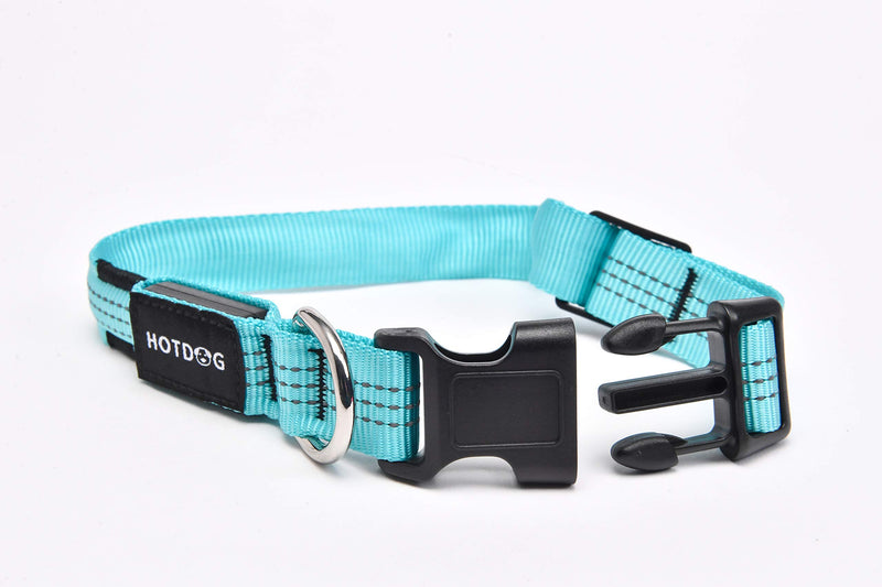 HOTDOG Dog Safety LED Collar Ultra-bright Rechargeable Accessories For Dog Walking At Night … (Medium Blue) Medium - PawsPlanet Australia