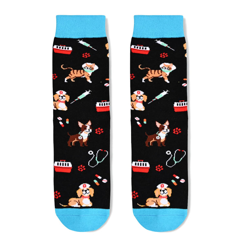 HAPPYPOP Unisex Veterinarian Socks With Trust Me I'M A Vet Tech, Vet Tech Veterinary Veterinarian Gifts - PawsPlanet Australia