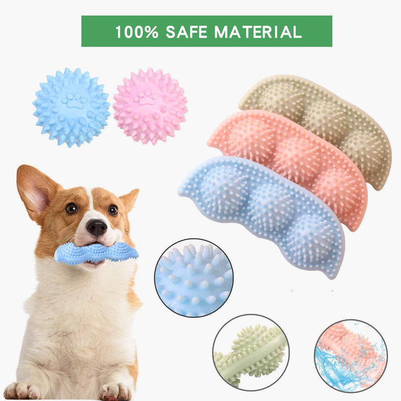5Pcs 2-8 Months Puppy Teething Chew Toys, Interactive Dog Biting Toys, Soothes Itchy Teeth and Painful, 360°Puppy Teeth Cleaning - PawsPlanet Australia