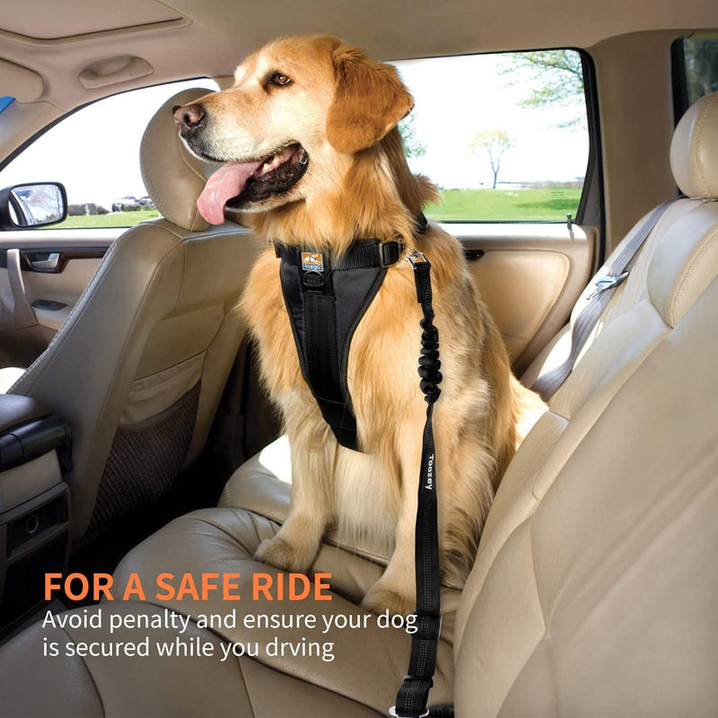 2 pieces seat belt dog car dog, belt adjustable dog seat, dog seat belt safety harness, dog seat belt for all dog breeds, cats and car types, seat belt dog car - PawsPlanet Australia