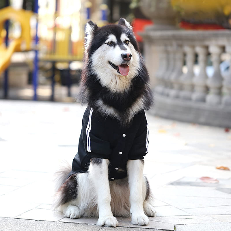 Dog Sweaters for Large Dog, Warm Winter Dog Hoodie Sweatshirt, Stripe Dog Coat for Medium to Large Dog … XXX-Large Black - PawsPlanet Australia