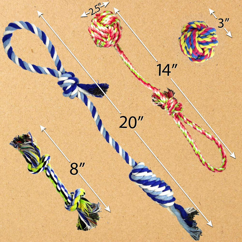 Otterly Pets Puppy Dog Pet Rope Toys for Small to Medium Dogs (Set of 4) - PawsPlanet Australia
