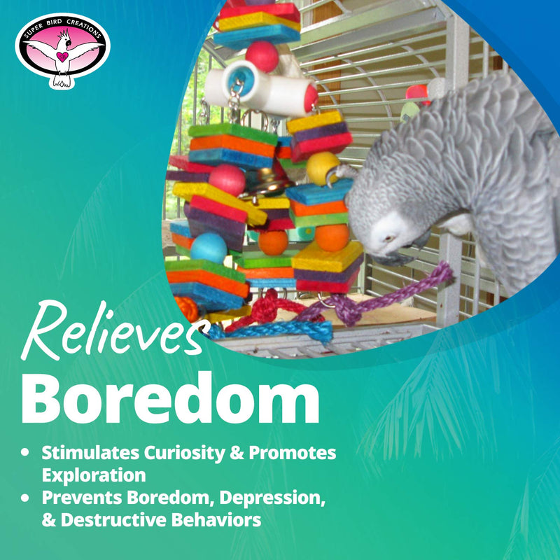 [Australia] - Super Bird Creations Four-Way Play Activity Center Hanging Bird Toy Large 