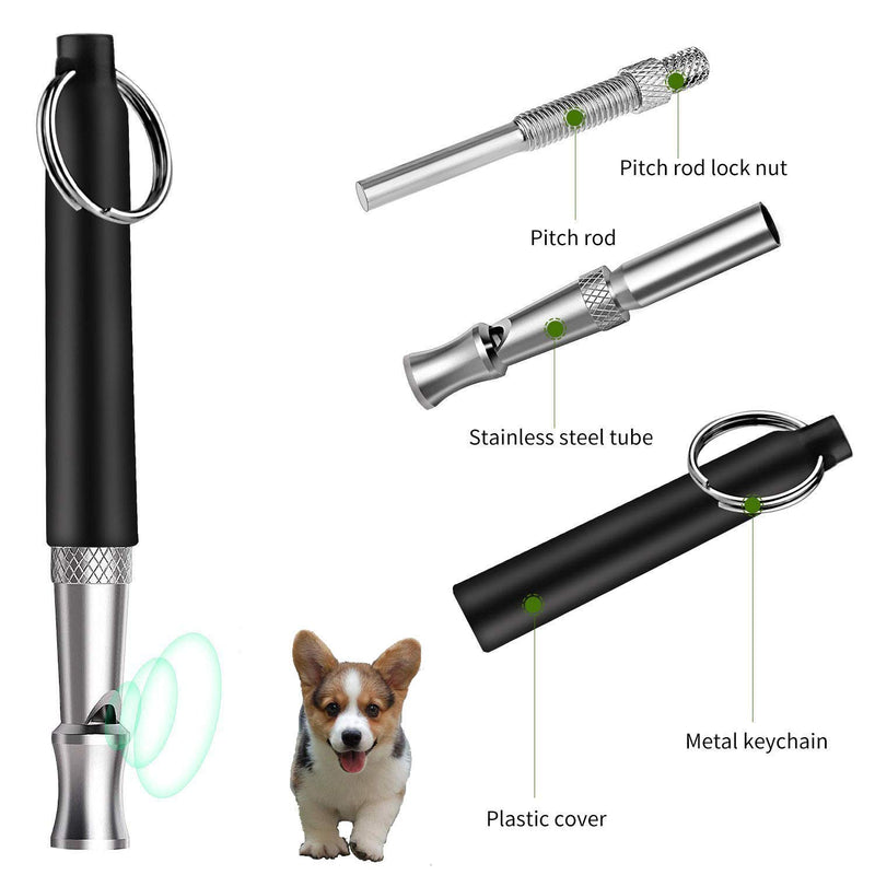 Hivernou Dog Whistle to Stop Barking,Adjustable Pitch Ultrasonic Dog Training Whistle Silent Bark Control for Dogs- 1 Pack Dog Whistle with 1 Free Lanyard Strap - PawsPlanet Australia