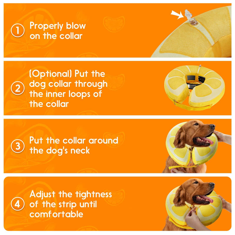SuplutuX Inflatable Dog Cone, Protective Inflatable Collar for Dogs and Cats, Soft Dog Cone Alternative After Surgery for Wound Healing and Prevent from Biting or Scratching (Small) Small - PawsPlanet Australia