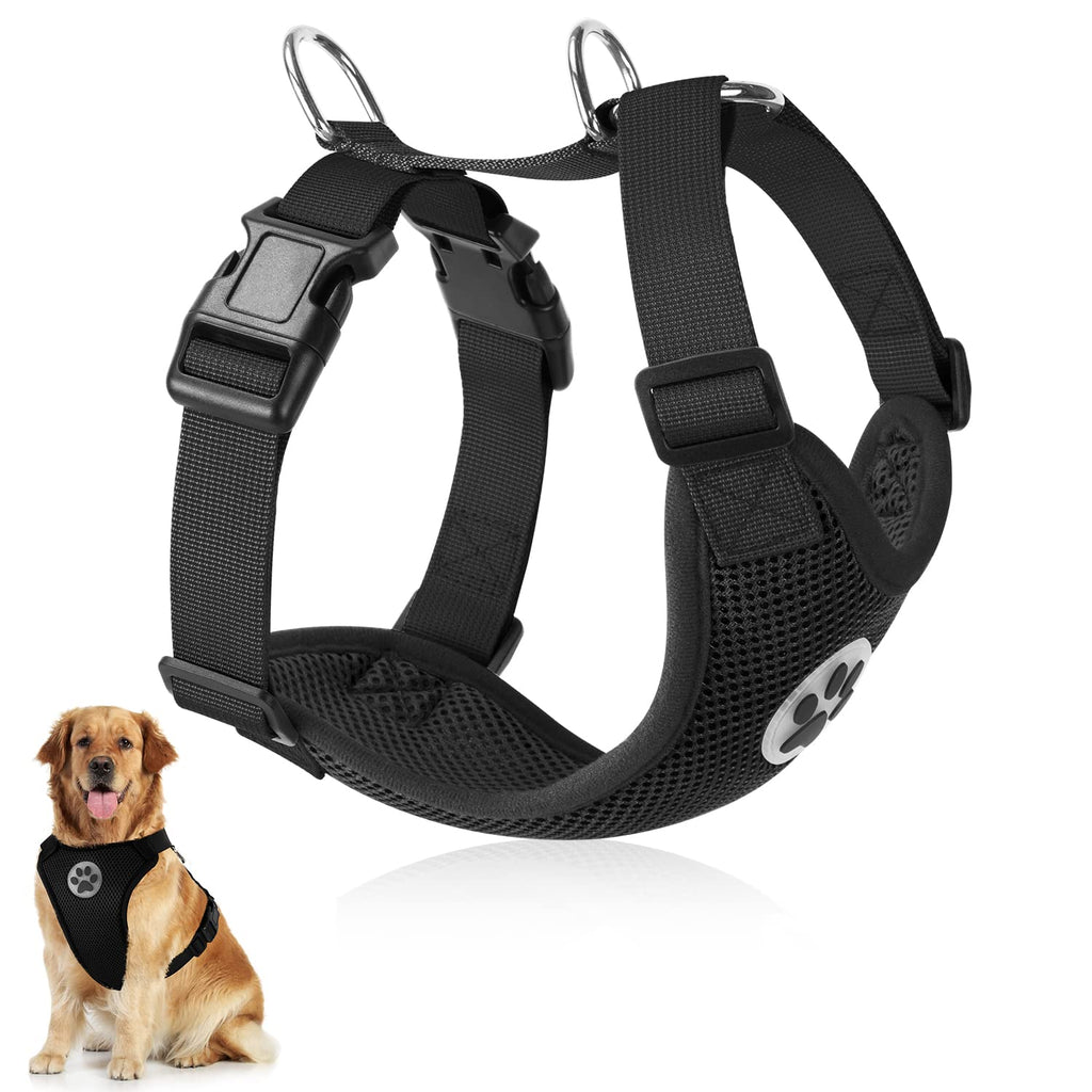 SlowTon Dog Harness for Dogs, No Pull Safety Harness Small Medium Dog Chest Harness Dog Harness Soft Padded Breathable S Dog Harness (Black) - PawsPlanet Australia