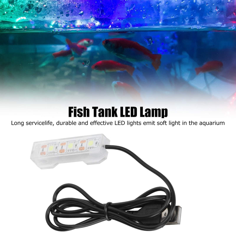 QiaNgshuAikj Small Aquarium Water Plant Light, LED Light bar Stick for Fish Tank, Desktop Fish Tank Mini Decoration Soft LED Lamp - PawsPlanet Australia