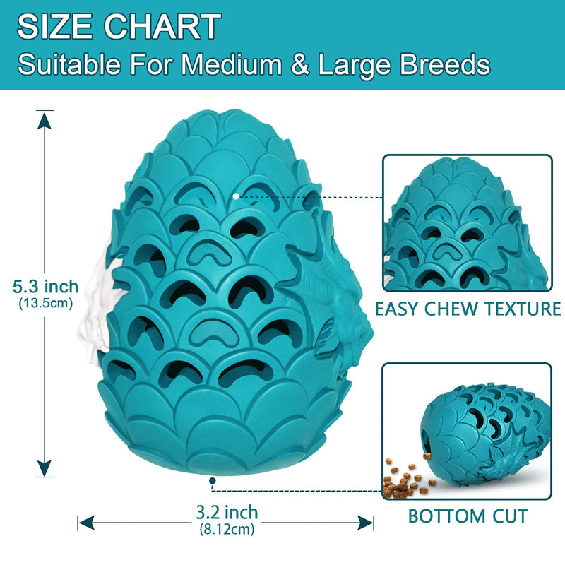 Dragon Egg Dog Toy for Aggressive Chewers Large Breeds, Indestructible Dog Toys Tough Dog Toys for Medium Large Dogs, Puppy Toys 900 Lbs Pull Tension Blue BL 5.5 In - PawsPlanet Australia