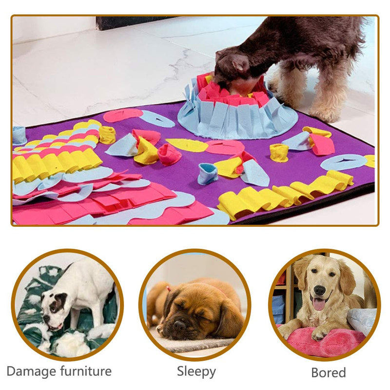 Adracwaro Dogs Snuffle Mat, Pet Sniffing Foraging Mat Slow Feeding Toy for Dog Nosework Training - PawsPlanet Australia