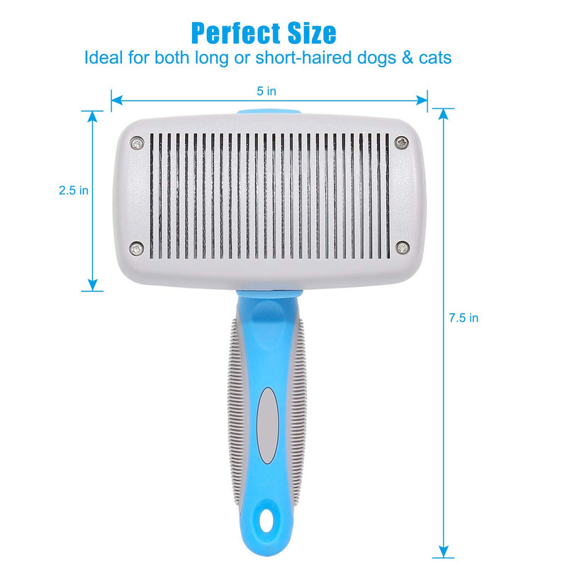 [Australia] - UPSKY Dog Brush Self Cleaning Dog Slicker Brush Pet Grooming Shedding Tool Brush Cat Brush, Gently Removes Loose Undercoat, Mats and Tangled Hair for Short and Long Hair 