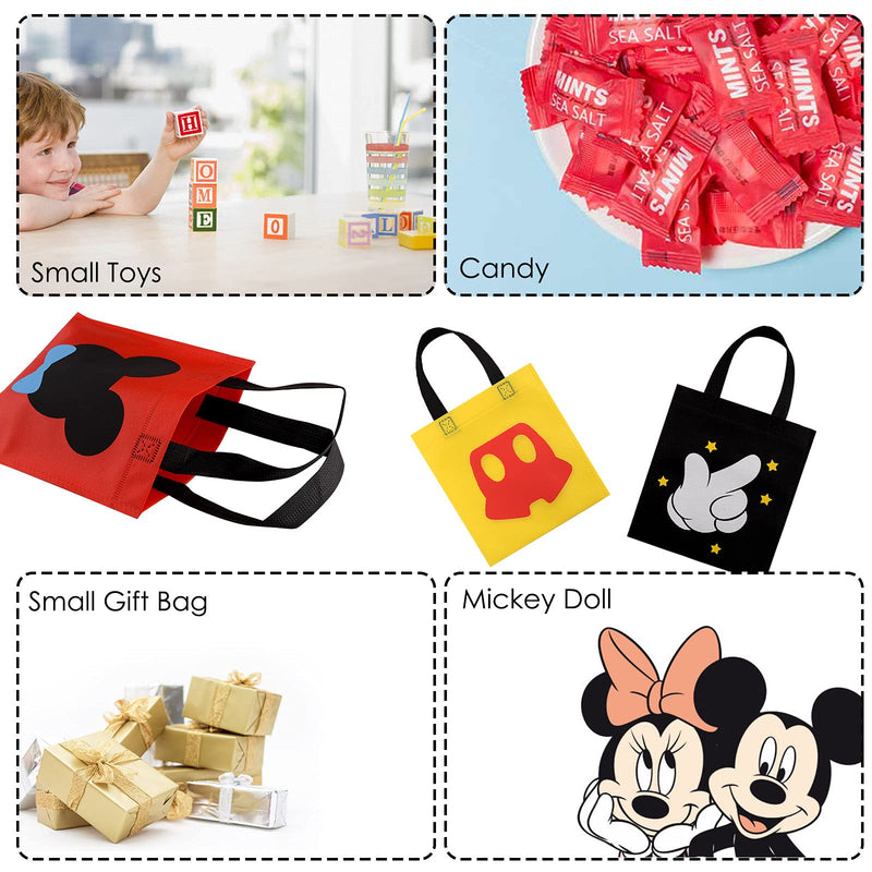 20 Pcs Non-woven Mickey Minnie Mouse Party Candy Treat Bags,Reusable Party Supplies, Mouse Favor Bags for Mouse Theme Party Decorations, Baby Birthday, Baby Shower - PawsPlanet Australia