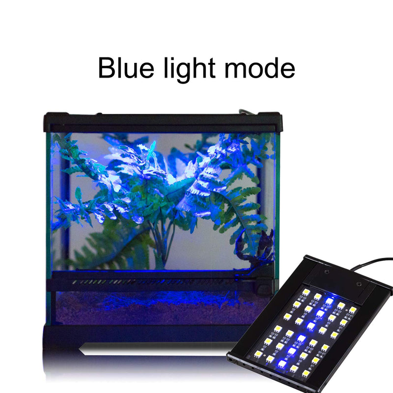 [Australia] - REPTI ZOO Terrarium Light Day and Night Mode Reptile LED Light Hood for Reptile Terrarium White Light and Blue Light Fit for Different Pet Habits 