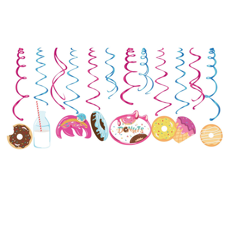 CC HOME Donut Party Supplies,Doughnut Hanging Swirl Decorations for Donut Party,Christmas,New Year,Birthday Party,Baby Shower Decorations Supplies - PawsPlanet Australia