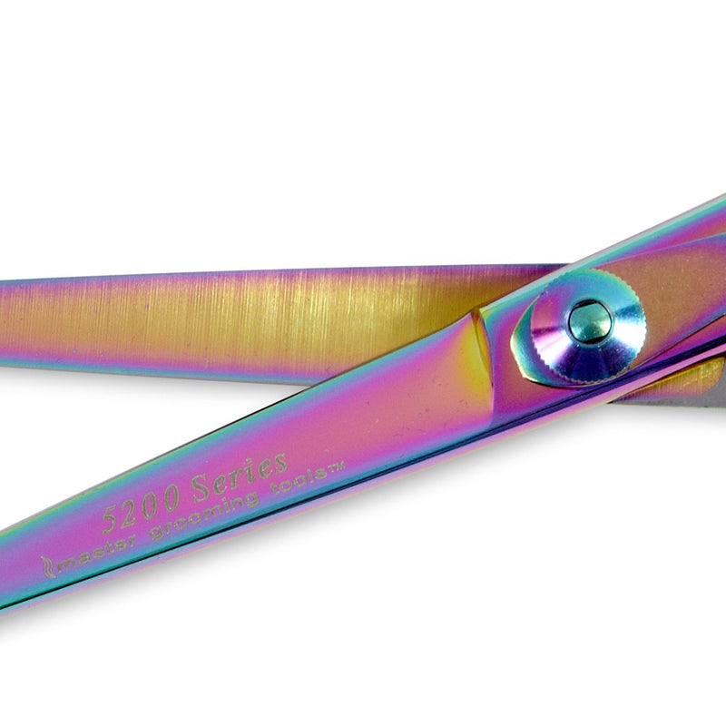 [Australia] - Master Grooming Tools 5200 Rainbow Series Shears — High-Performance Shears for Grooming Dogs - Straight, 6½" 