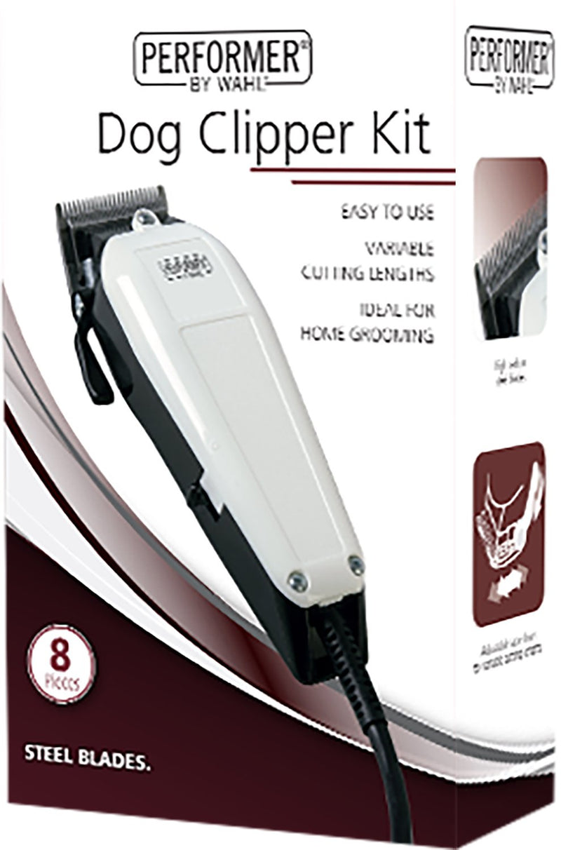 Wahl Performer Dog Clipper, Full Coat Grooming Kit, High Carbon Steel Blades, Pets at Home, Corded Pet Clippers, Powerful and Quiet, 4 Attachment Combs (3,6,9,13 mm) - PawsPlanet Australia