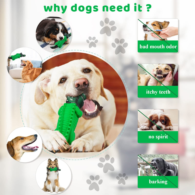 Dog Toys/Big Dog Toys/Indestructible Dog Chew Toys/Tough Dog Toys for Large/Medium Dogs Breed/Interactive Dog Toys for Your Loyal Friends - Milk Flavor Green - PawsPlanet Australia