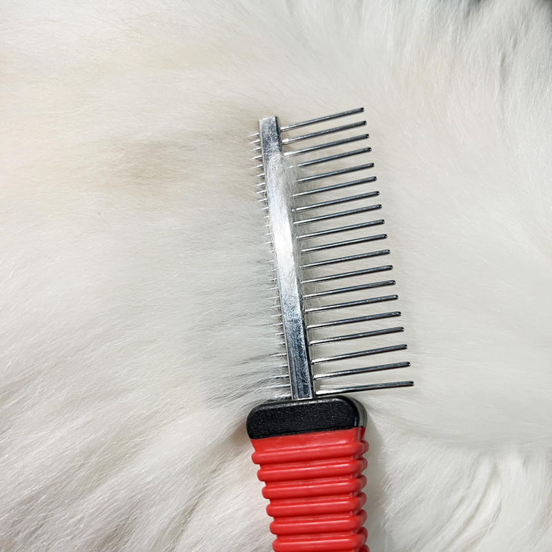 Pet Comb, Dog Grooming Comb, Cat Dog Professional Hair Removal Brush, Pet Double Sided Comb, for Small, Medium and Large Cats and Dog Combs - PawsPlanet Australia