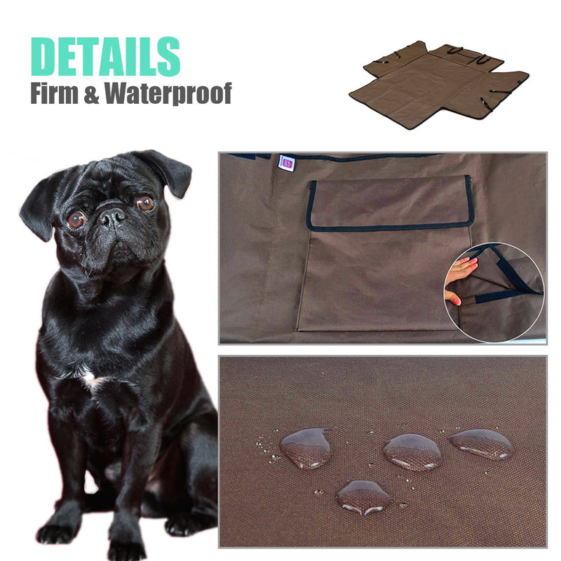 PETCUTE Car boot liner for dogs car boot covers dog mat for car waterproof boot liner for dogs Brown - PawsPlanet Australia