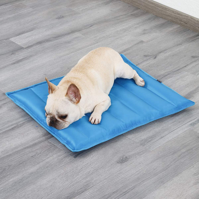 DogLemi Pet Dog Cooling Mat Summer Water Filling Gel Pet Pad Bed Ice Water Cool Pad for Pets 18''x18''(45x45cm) Blue - PawsPlanet Australia